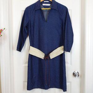 Y2K  Lightweight Denim Dress w/ Belt Size 8 Tommy Hilfiger Jeans